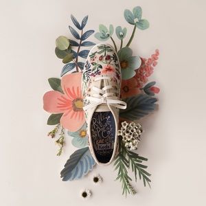 Rifle Paper Co Herb Garden Embroidered Keds